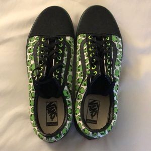Custom Green Alien Vans Shoes